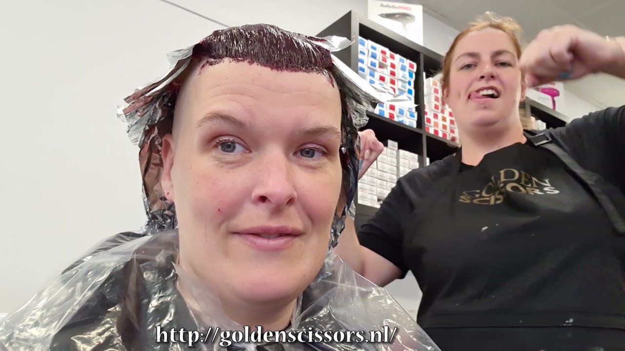 Kapster Linda is YouTube Fameus | Haar verven | Kapper Golden Scissors Den Helder  #1148