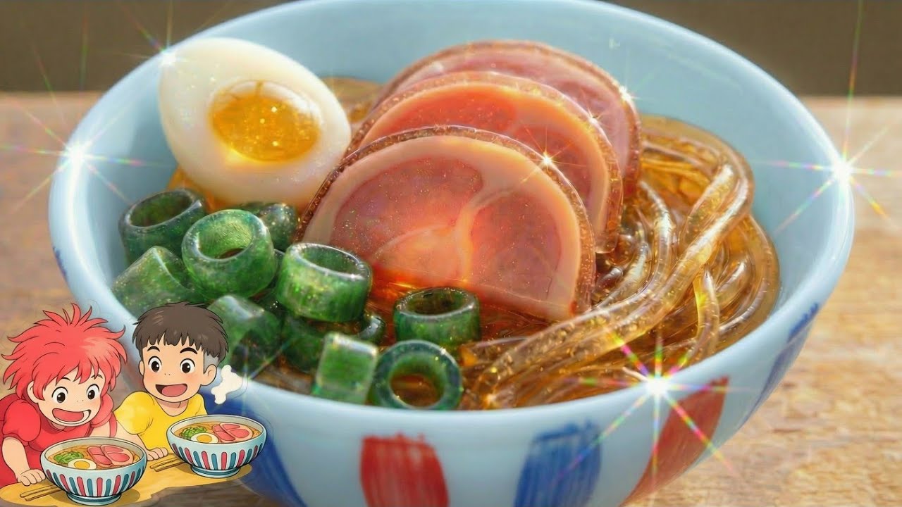 Making Glass Ponyo Ramen 🍜 | AI ASMR 