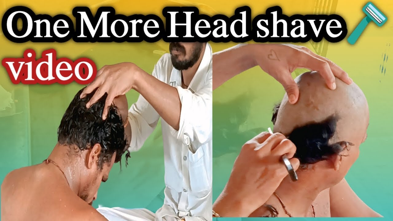 One More Head shave 🪒 video || Narasimha konda lo Gundu video 👍 || Head shave video || Gundu video