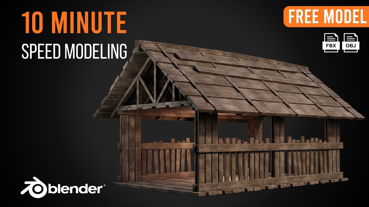 Easy Modeling SIMPLE WOODEN SHED | Blender House