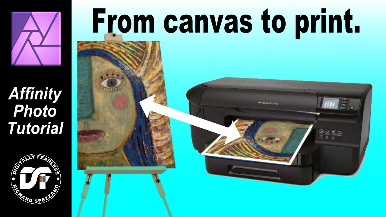Prepare your photo of a painting for print and web. Affinity Photo Tutorial