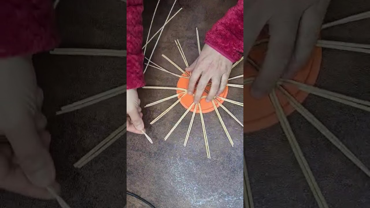 Rattan sepet örme kalıp çalışması Model 1 