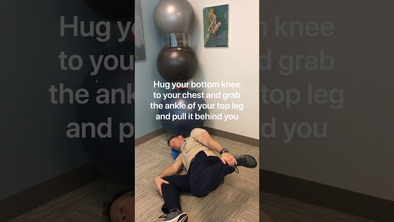Side Lying Rectus Femoris Stretch. Exercise credit to the Institute of Physical Art.