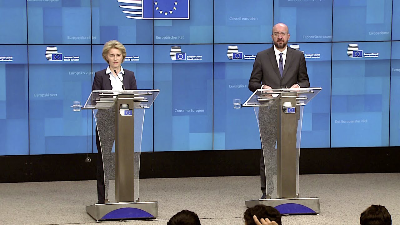 10.03.2020 - Ursula von der Leyen & Charles Michel - Corona: EU-Hilfen, Schengen u.a. / Fl&uuml;chtlinge