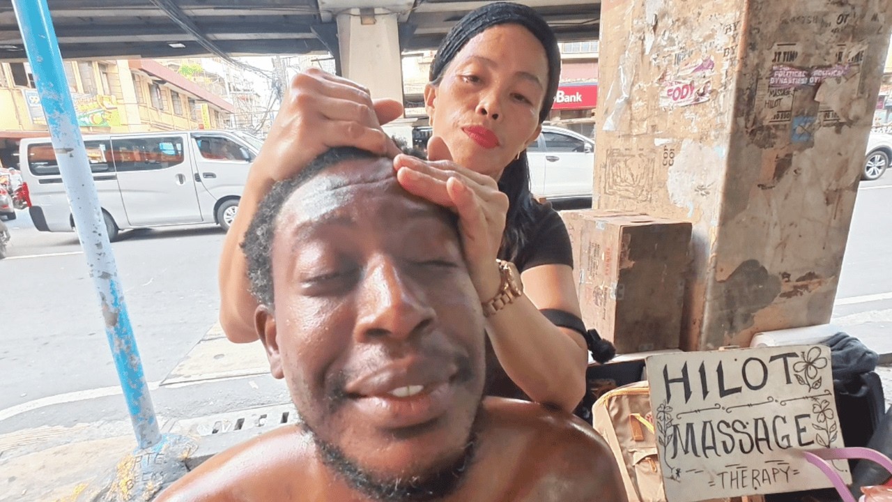 💆 Filipino Street Side Back Neck Shoulder Massage Her Power Made Me Release All My Stress 🇵🇭