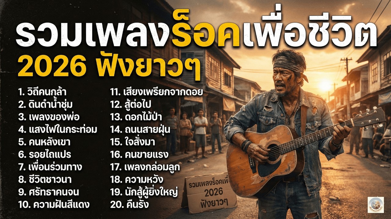 รวมเพลงร็อคเพื่อชีวิตน่าฟัง มาเเรง ฟังยาวๆเพลินๆ