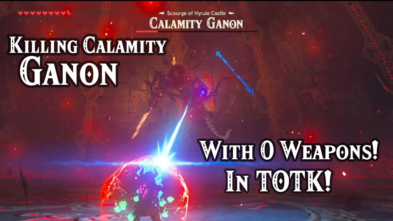 400 subscriber special!  - killing calamity ganon with no weapons! #botw #loz #zelda #zeldabotw 