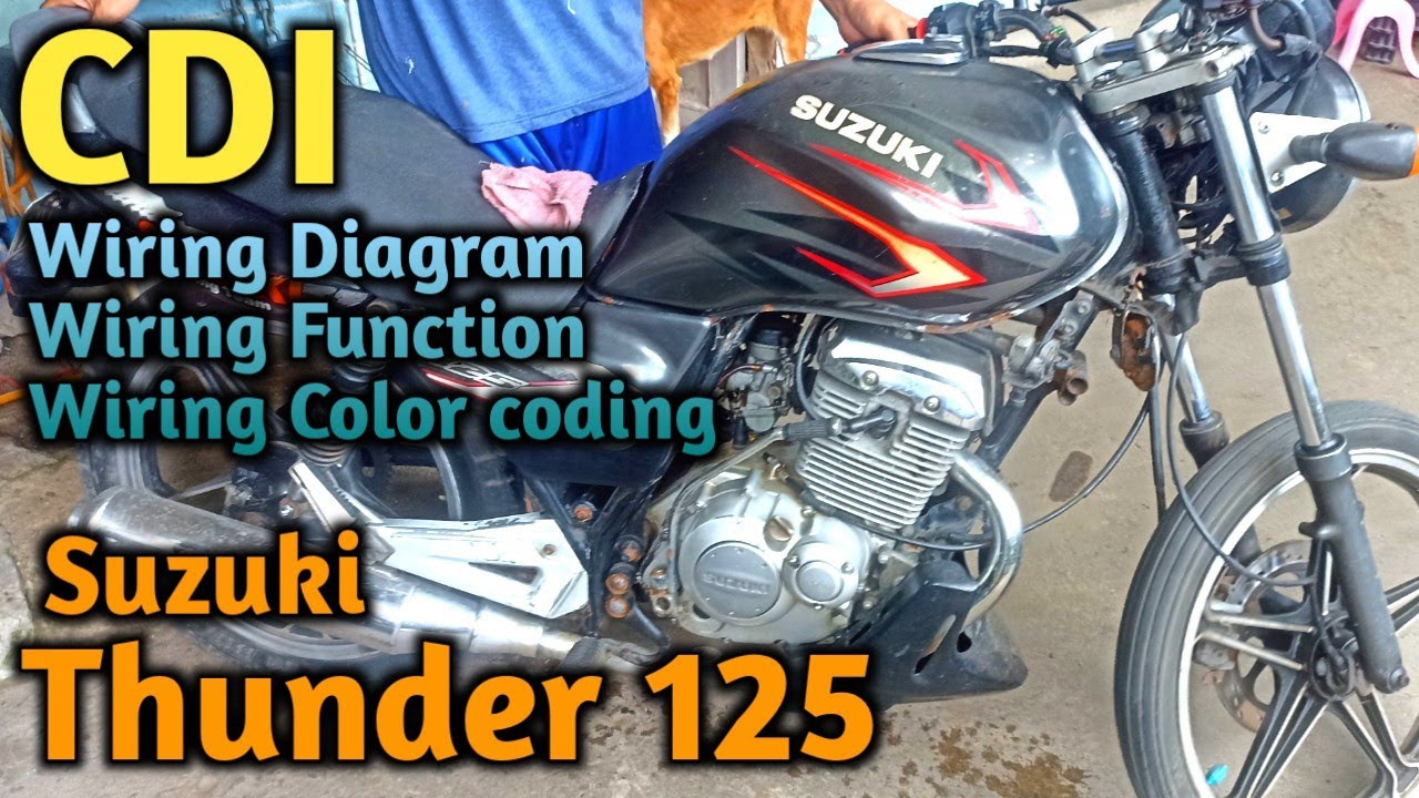 Suzuki Thunder 125 / CDI wiring color coding ,connection and function. / Homeservice