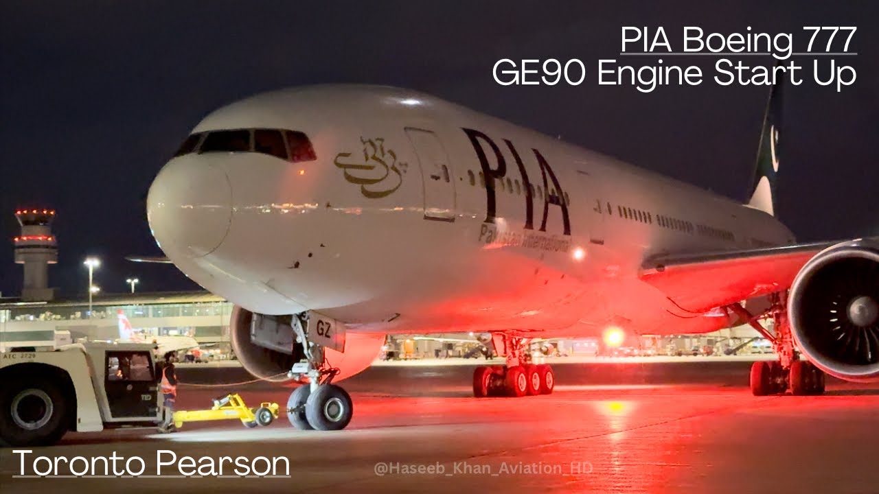 Amazing PIA Boeing 777 GE90 ENGINE START At Toronto Pearson! #pakistan #pia #piatoronto #apbgz
