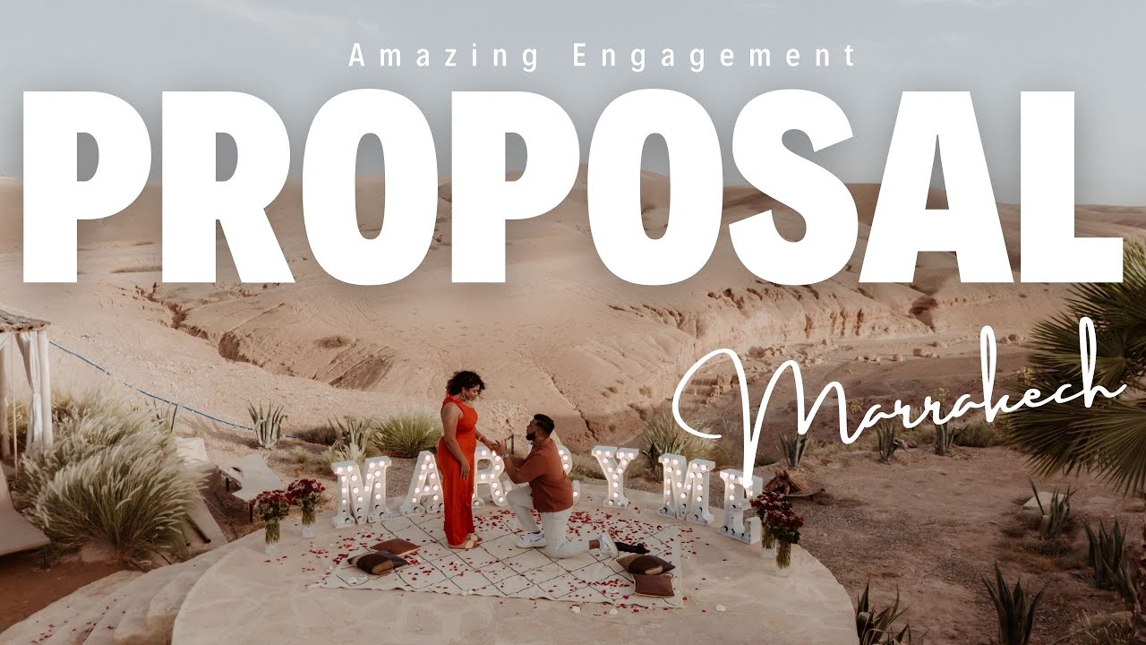 Matt and mathinie | Proposal Desert Agafay | Marrakech