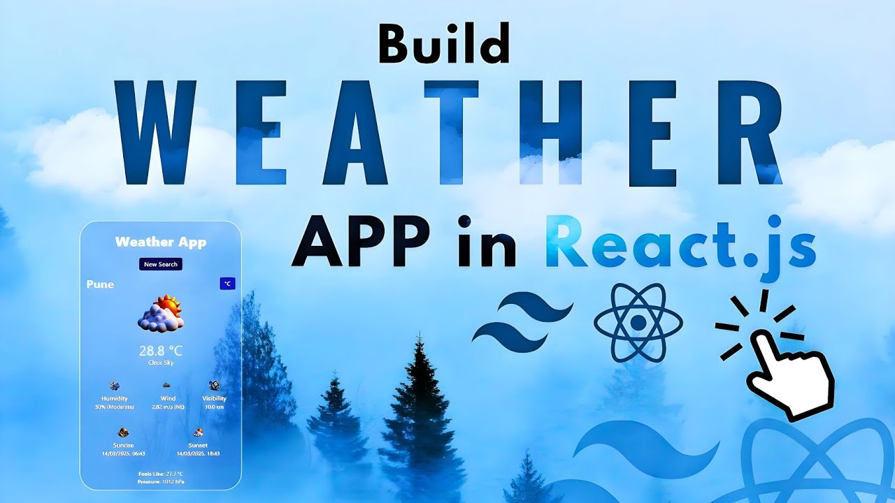 Создайте приложение с погодой в реальном времени на React.js | Tailwind CSS и OpenWeatherMap API ...