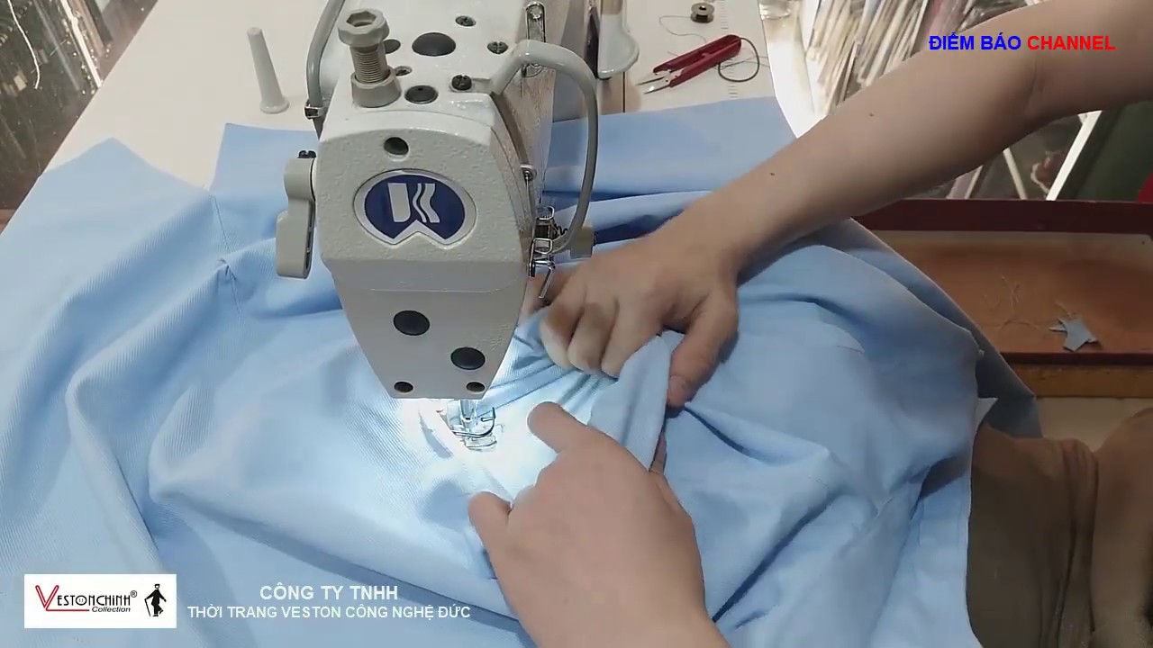 ÁO SƠ MI NAM- HƯỚNG DẪN CUỐN SƯỜN VÀ TAY ÁO SƠ MI P4