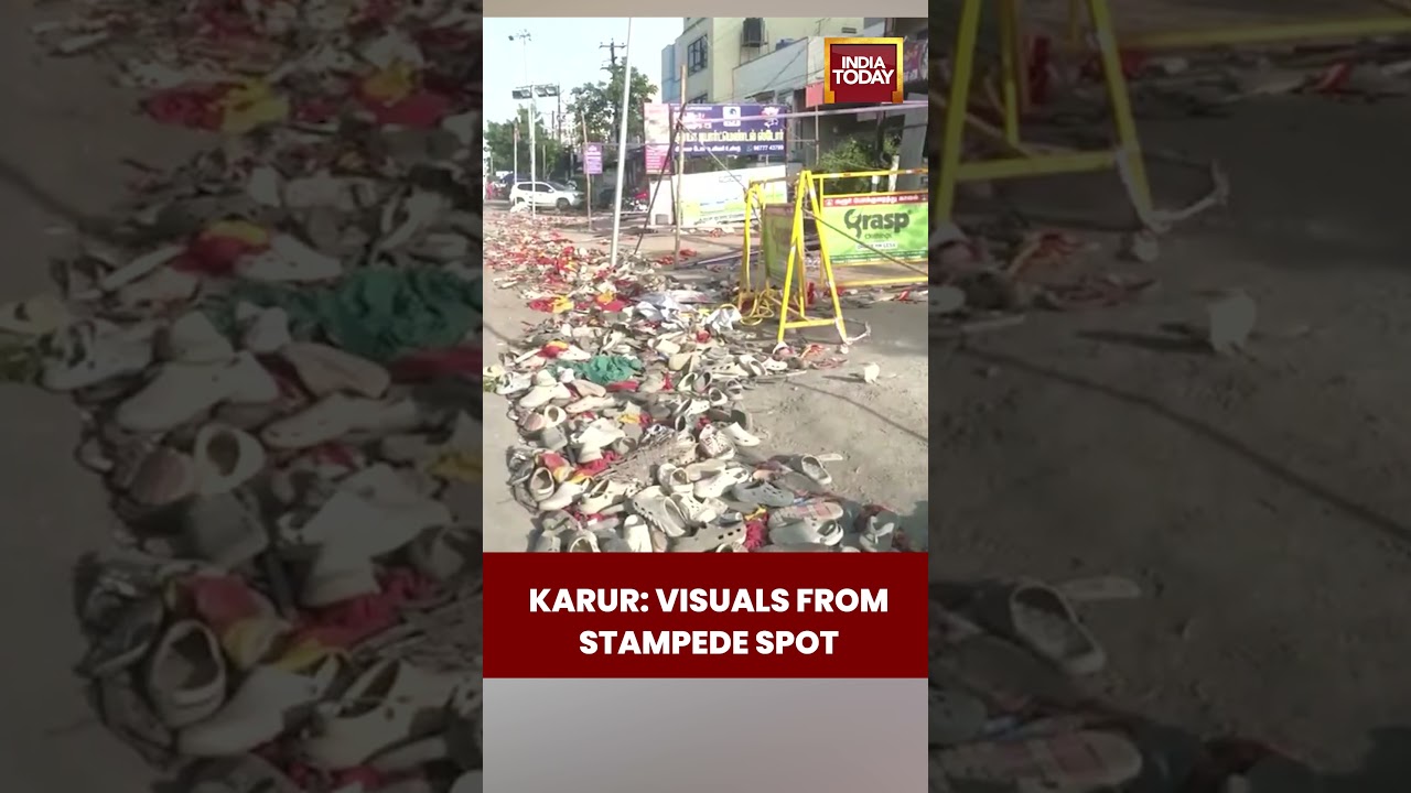 Karur Stampede Spot Visuals | Thalapathy Vijay&rsquo;s TVK Rally Chaos | India Today