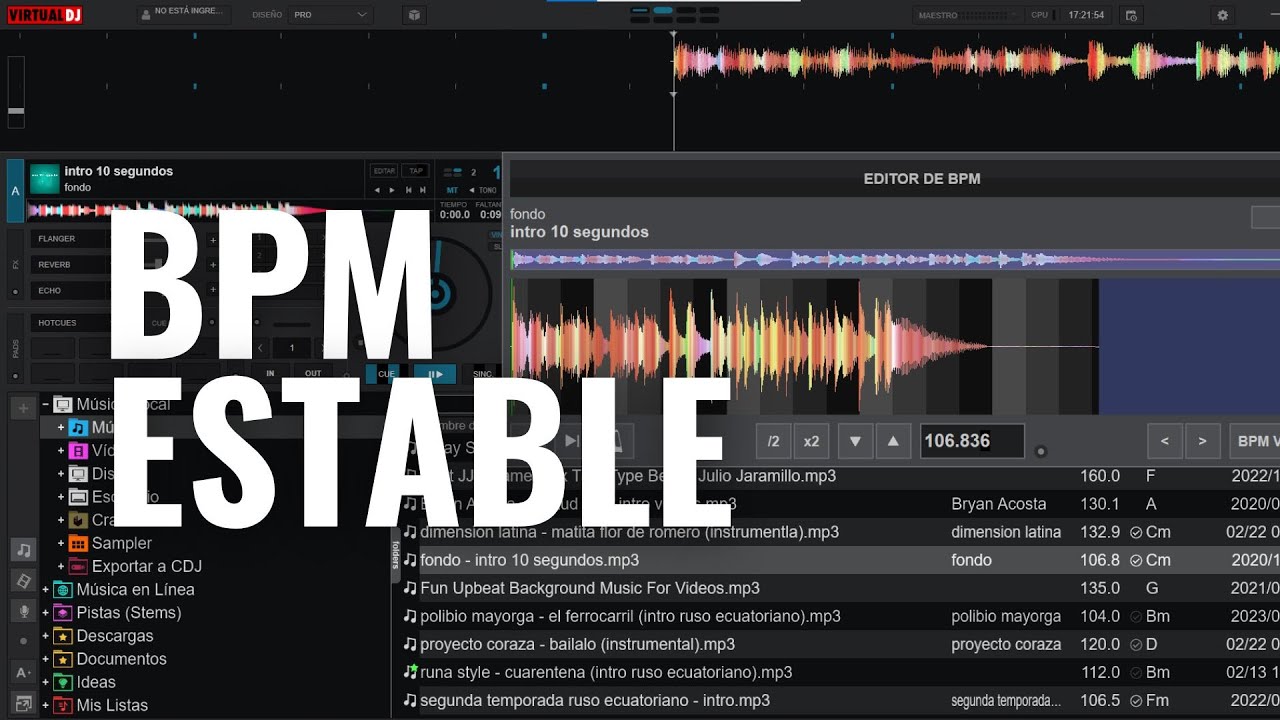 Como Editar el BPM en VIRTUAL DJ 2024 