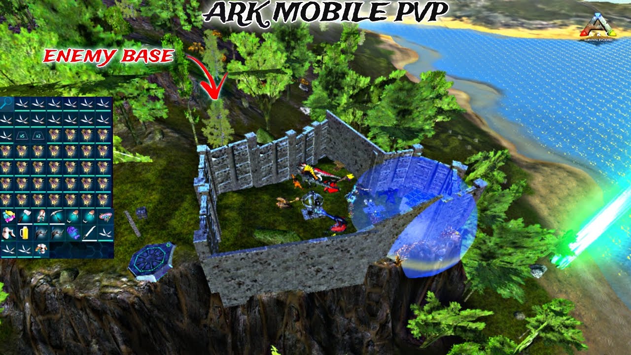 ARK MOBILE PVP / BEST PVP RAID BASE ENEMY OP LOOT