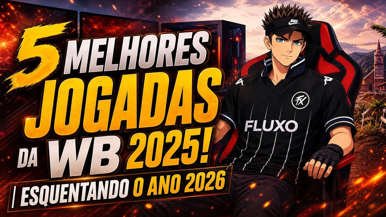 5 MELHORES JOGADAS DA WB 2025! | ESQUENTANDO O ANO 2026 | #FFWSBR #freefireAS