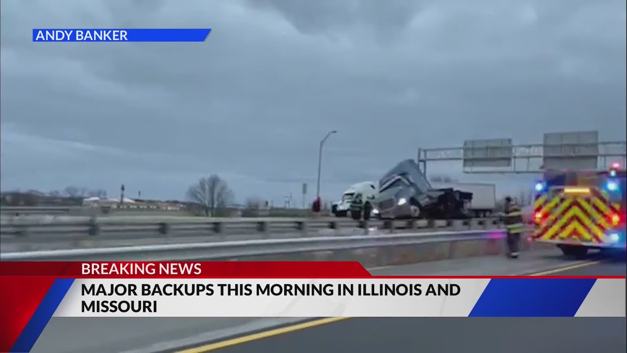 multiple car pileup in Collinsville on I55/70