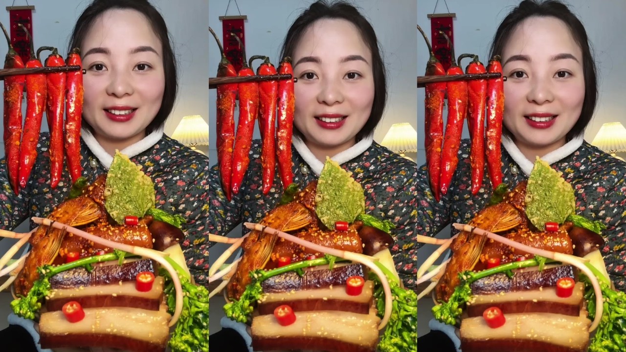 Jin Sister Mukbang | Satisfying Crispy Fried Bacon Rural Food Eating Show