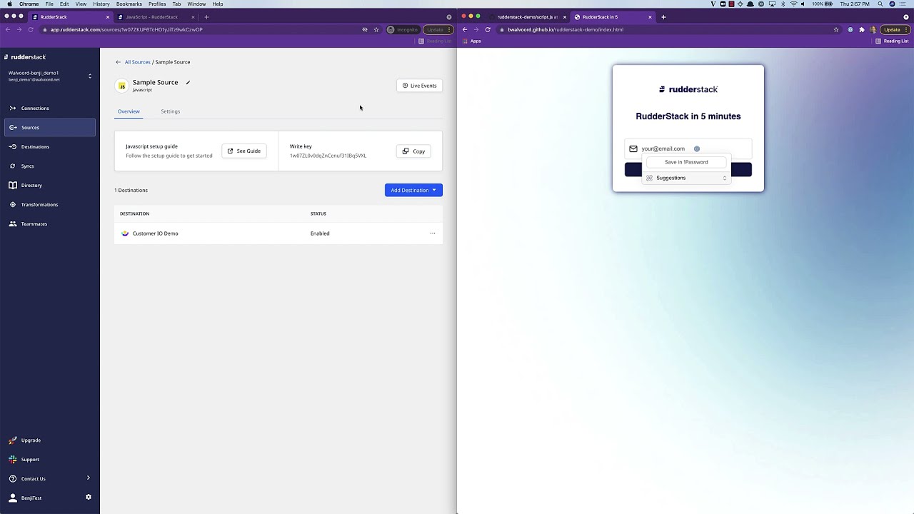 Send Data from Your Website to Cloud Tools in Less than 5 Minutes | RudderStack