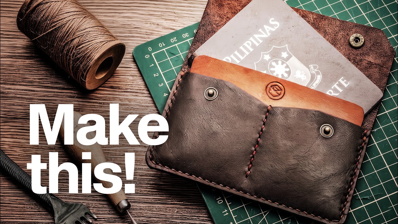 Making a Leather Passport Clutch with PDF pattern