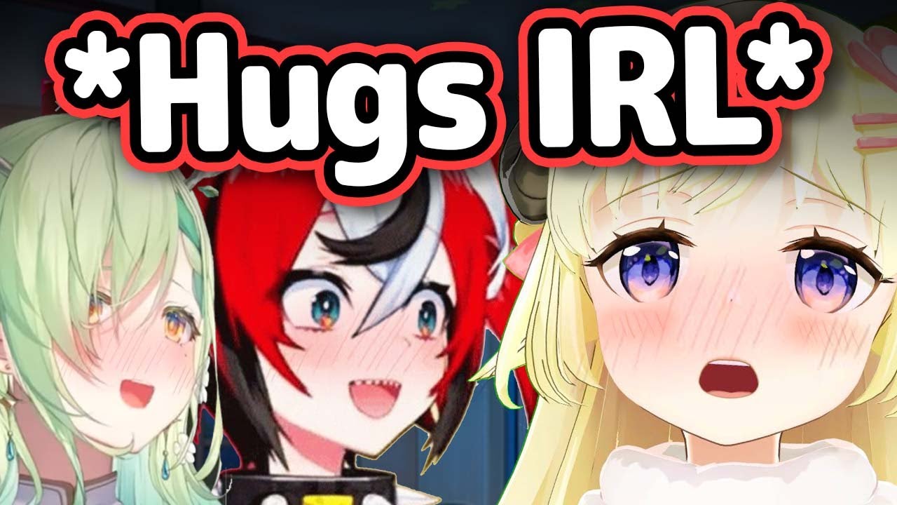 Watame's Reaction To Hugging Bae and Fauna IRL Is Too Cute【Hololive】