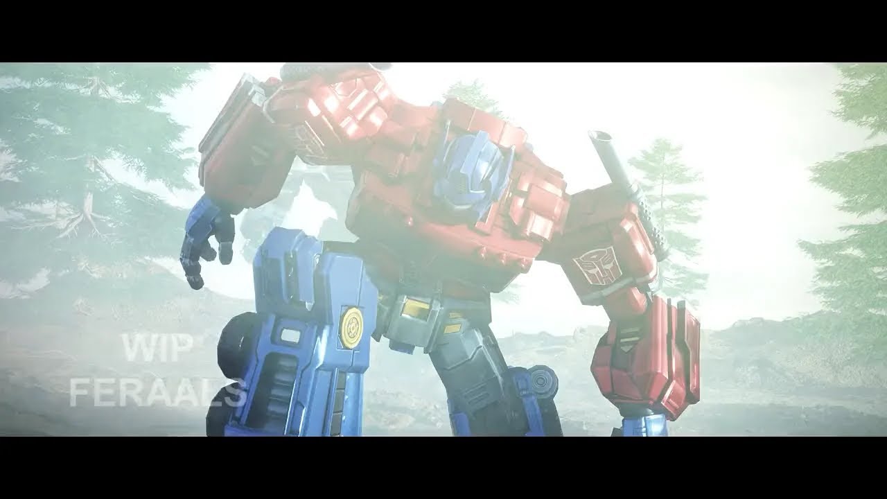 Optimus Prime vs Megatron & Skywarp - Forest Battle Scene - Fortnite Animation Game Clip 4K