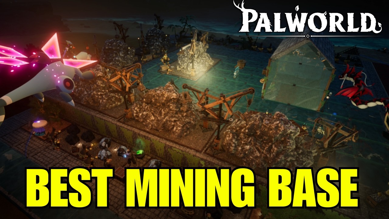How to Build the BEST MINING Base in Palworld FOR THE NEW DLC (Includes Pal list and passives)