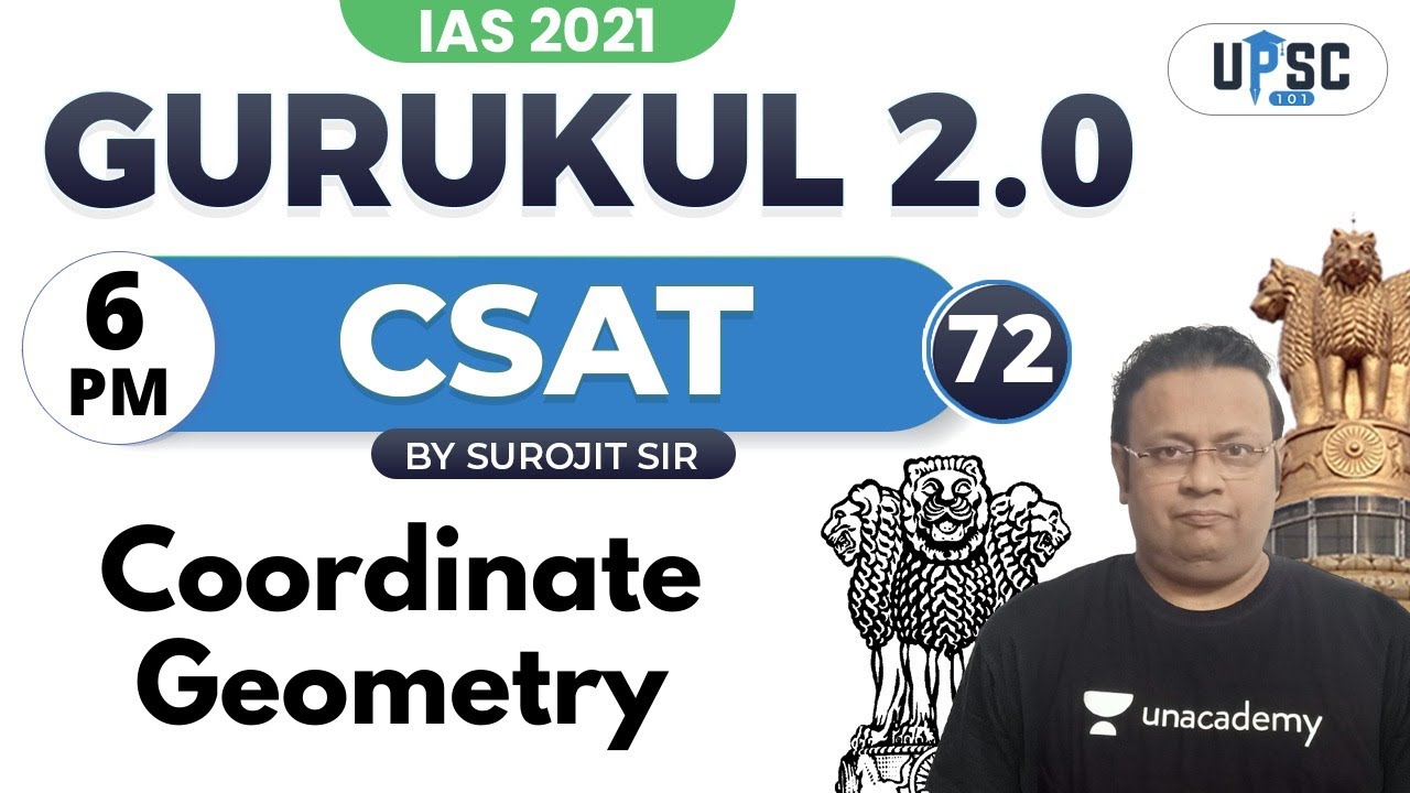 UPSC CSE PRELIMS 2021 | Gurukul 2.0 | CSAT by Surojit Sir | Coordinate Geometry