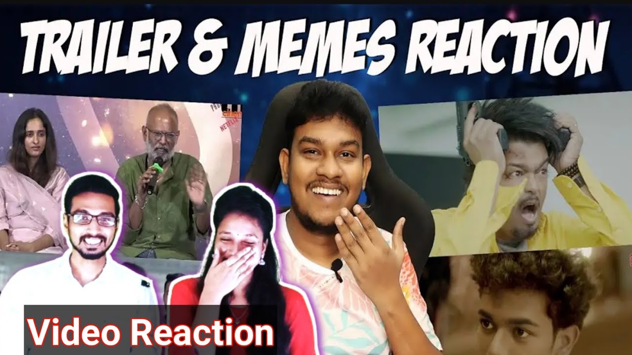 Goat Trailer & Memes Reaction 😂🤣 | Empty Hand Video Reaction | Tamil Couple Reaction