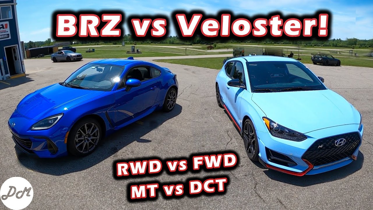 Subaru BRZ vs Hyundai Veloster N – Track Battle! | Gingerman Raceway