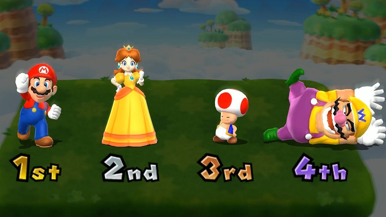 Mario Party 9 Boss Rush - Mario vs Daisy vs Wario vs Toad| Cartoons Mee