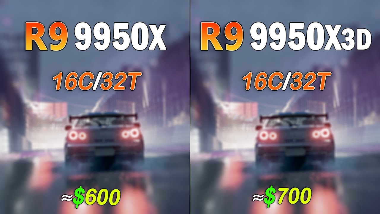 Ryzen 9 9950X3D VS Ryzen 9 9950X - High-End CPU's Battle