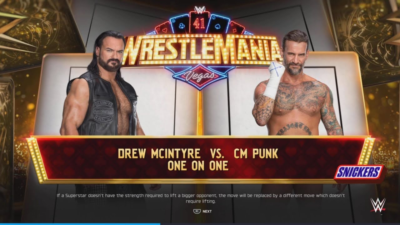 WWE 2K25　ドリュー·マッキンタイア VS CMパンク