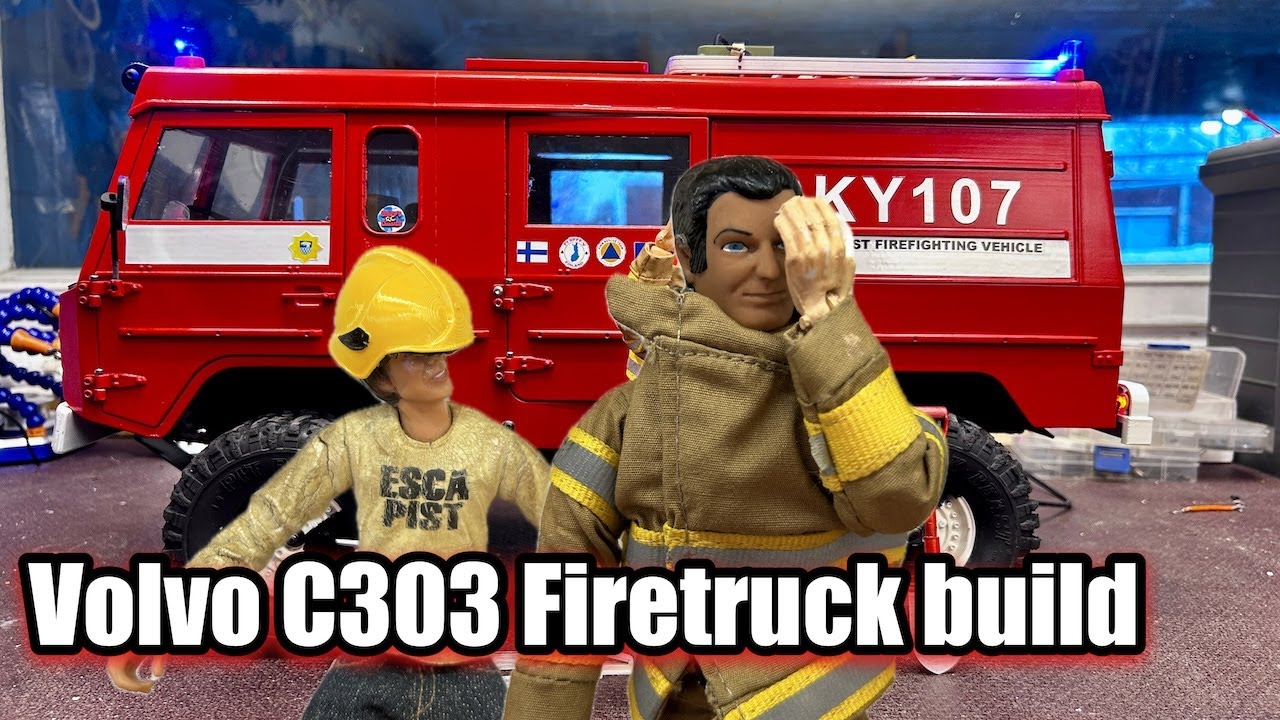 3d printed Volvo C303  Traxxas Trx-4 Firetruck Build video - Ahead RC