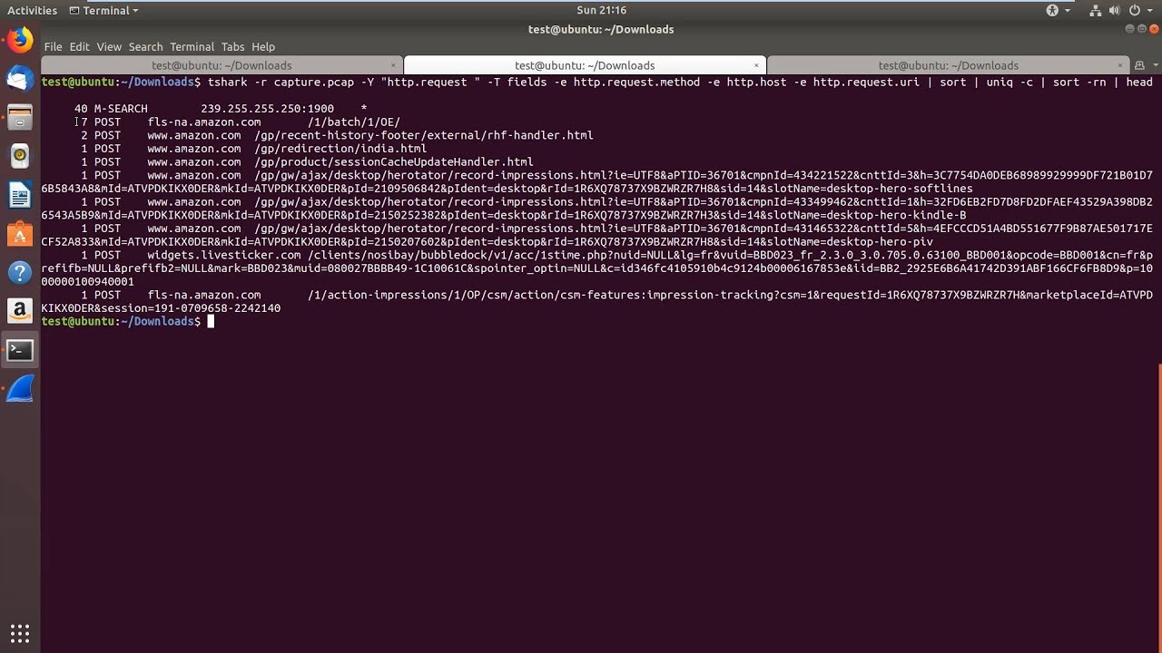 [tool] Network Forensics with Tshark