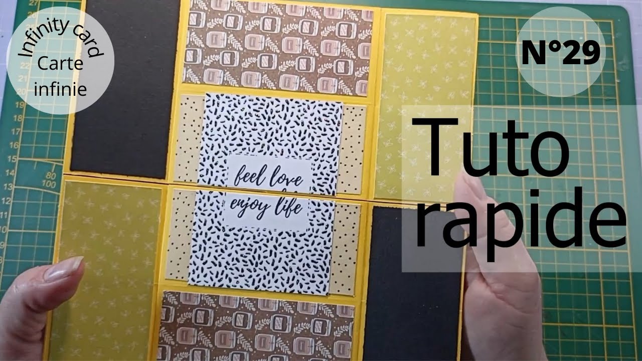 TUTO RAPIDE CARTE N°29 INFINIE  card infinity speed automne facile #tuto #scrapbooking #tutorials