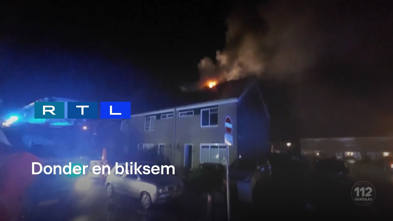 Woningen vatten vlam na blikseminslag in Nederhorst den Berg | 112 Vandaag