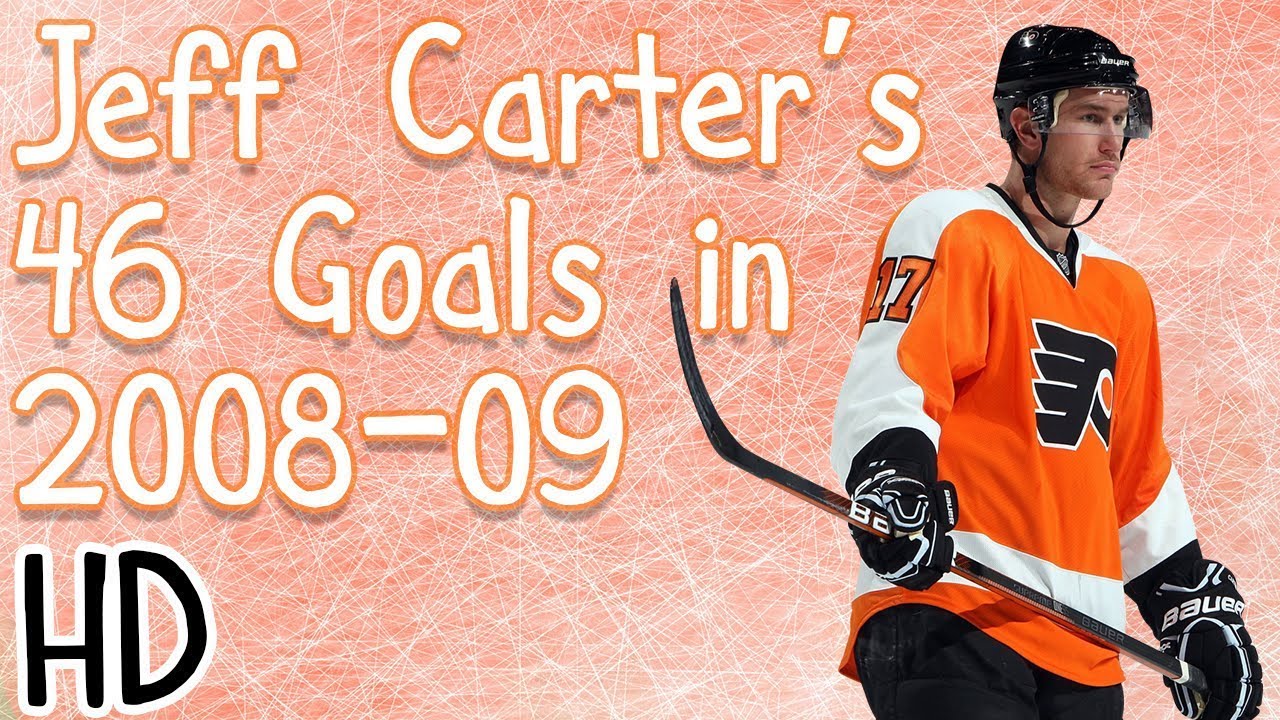Jeff Carter's 46 Goals in 2008-09 (HD)