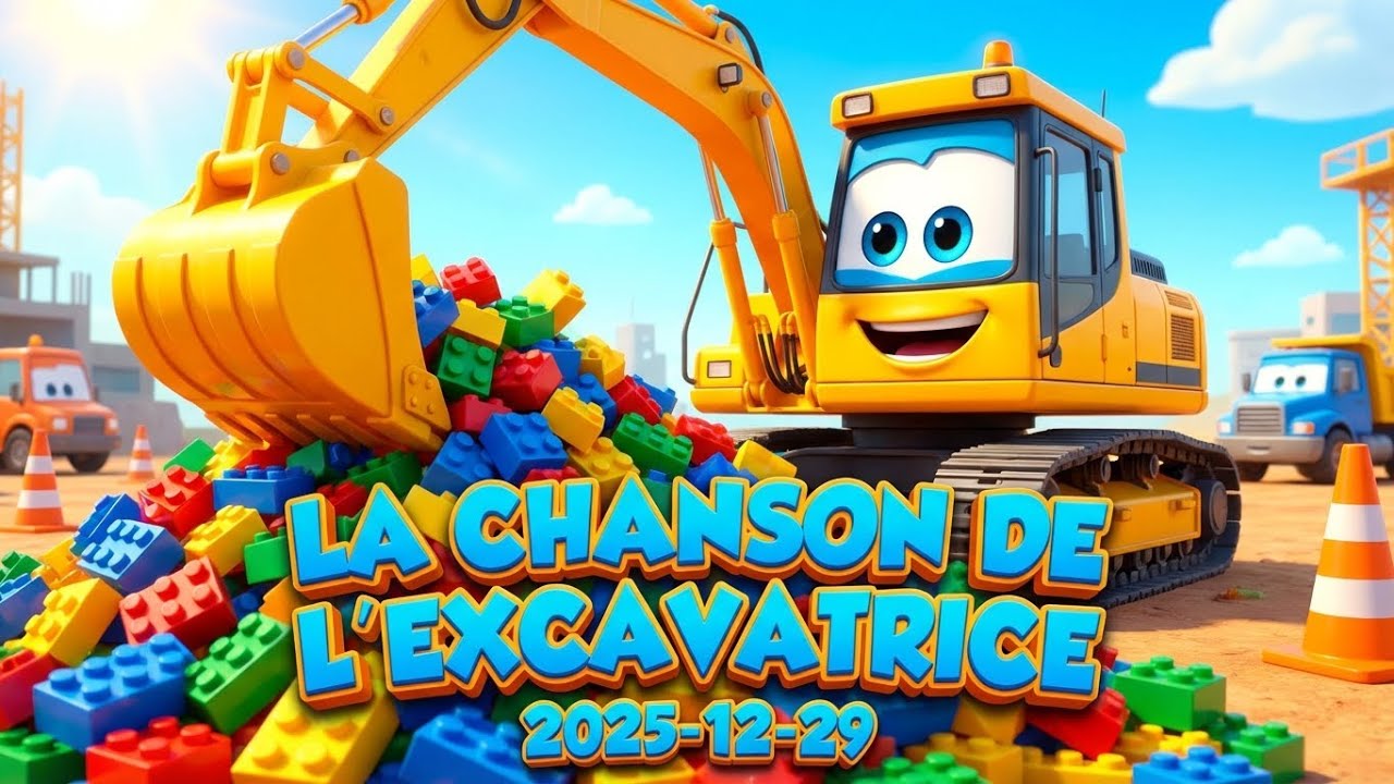 🏗️ La Chanson de l'Excavatrice — Les Engins de Chantier 🚜 Bébé Rythme  Vidéo pour Enfants