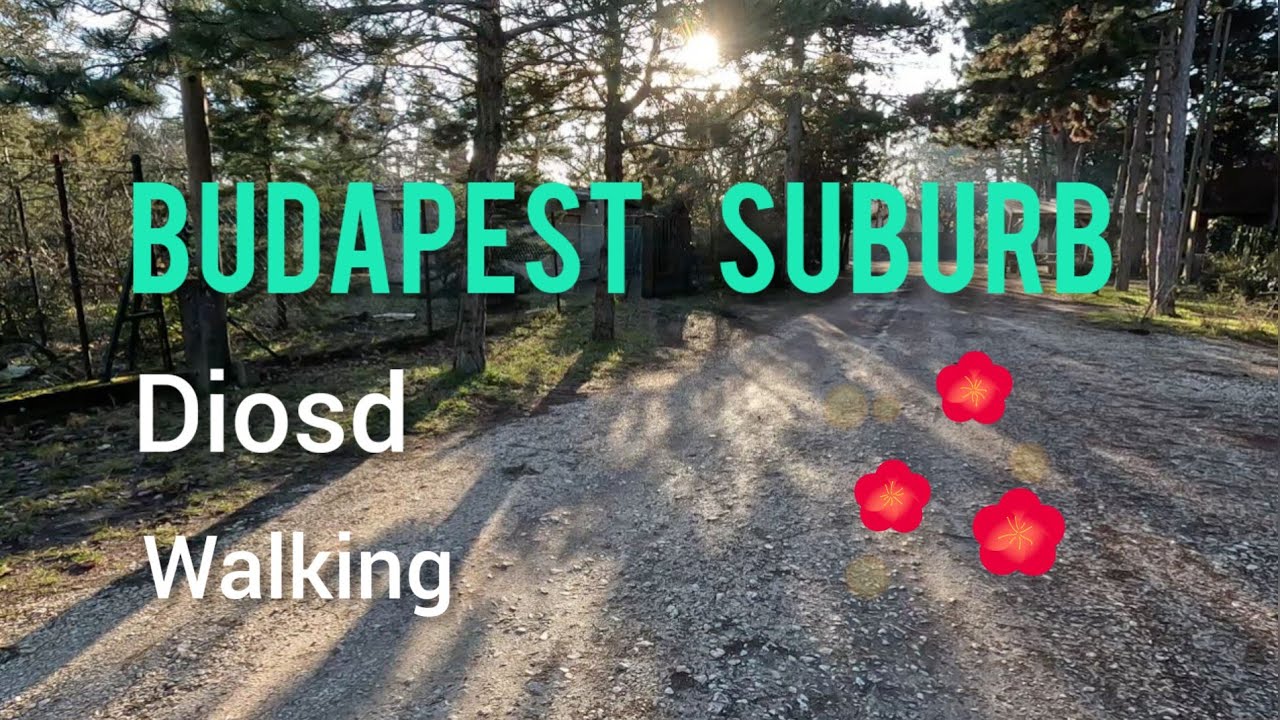 |4K| Hungary 🇭🇺 | Walking in Diosd | Winter 2023 | Real sounds | ASMR | GoPro | 60 fps