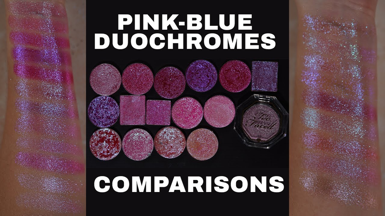 Watch before you buy another pink blue duochrome eyeshadow | Comparison swatches