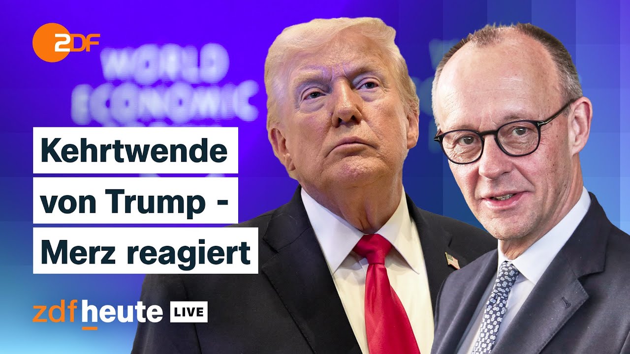Grönland: Trump kippt Zölle - wie Bundeskanzler Merz reagiert | ZDFheute live mit der Rede