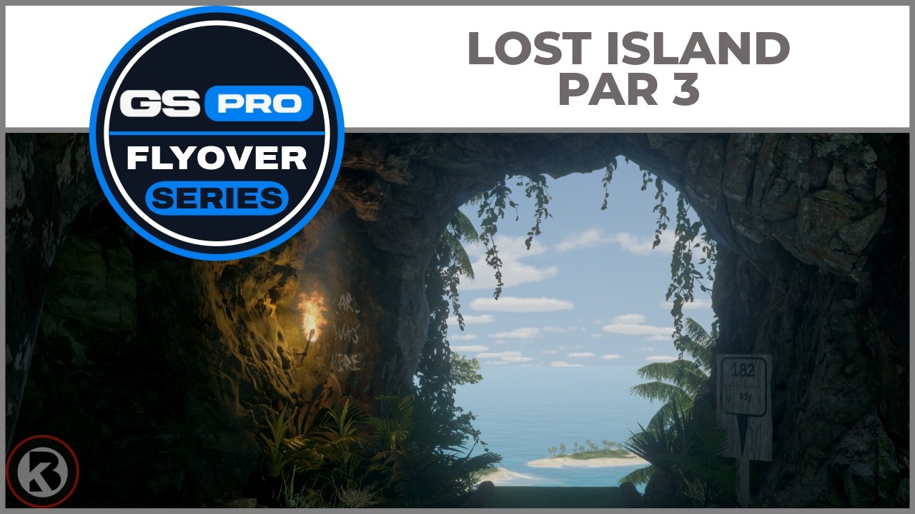 GSPro Course Flyover - Lost Island Par 3 - Designed by Carl's Place