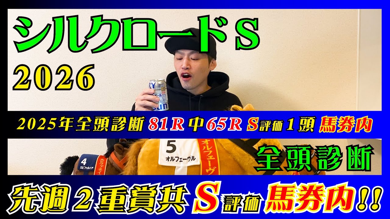 【シルクロードステークス2026】先週はＡＪＣＣ＆プロキオンＳ共にＳ評価馬券内!!【全頭診断】