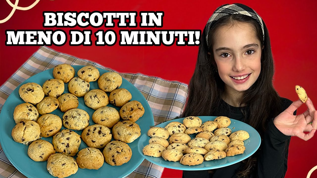 Biscotti con gocce di cioccolato in friggitrice ad aria 🍪 Pronti in 10 minuti!
