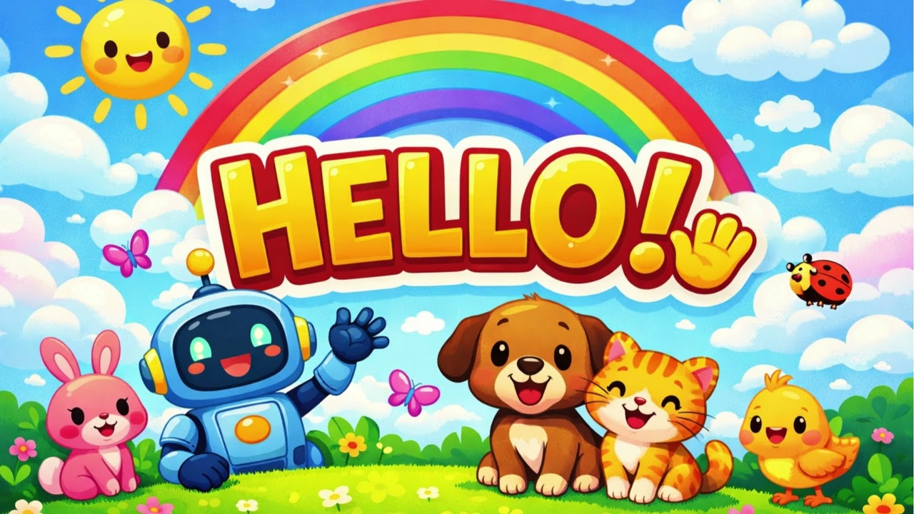 Hello Hello Song 🎶 | Happy Kids Song