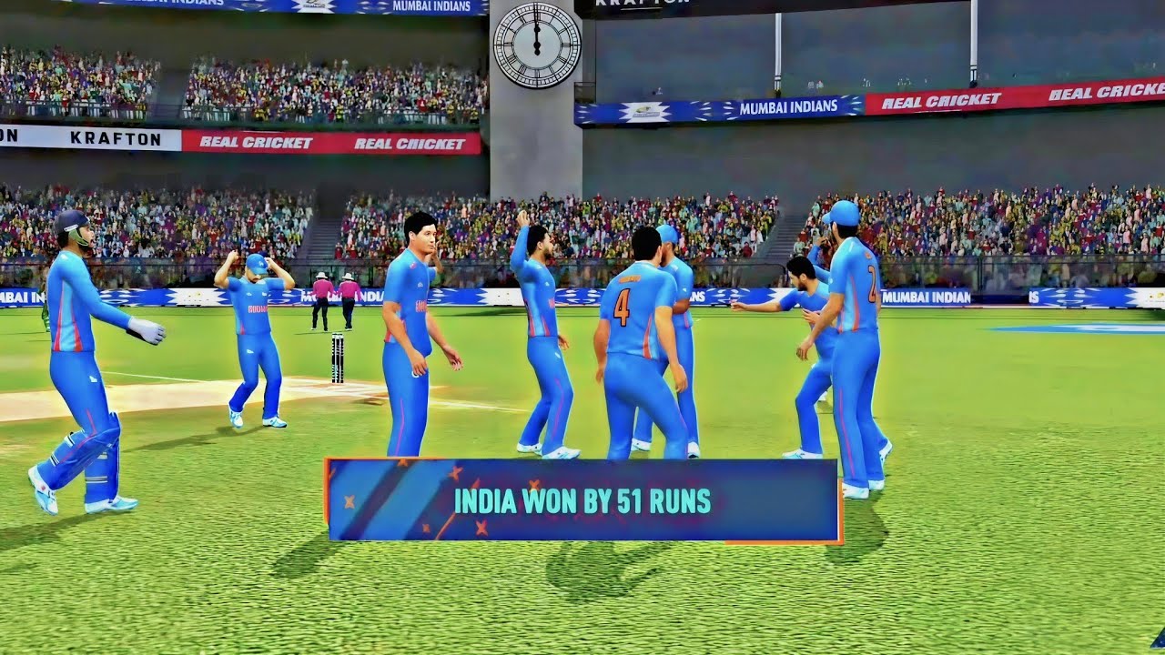 India Won By 51 Runs | India Vs Pakistan | Ms Dhoni Ka Century | Real Cricket T20 