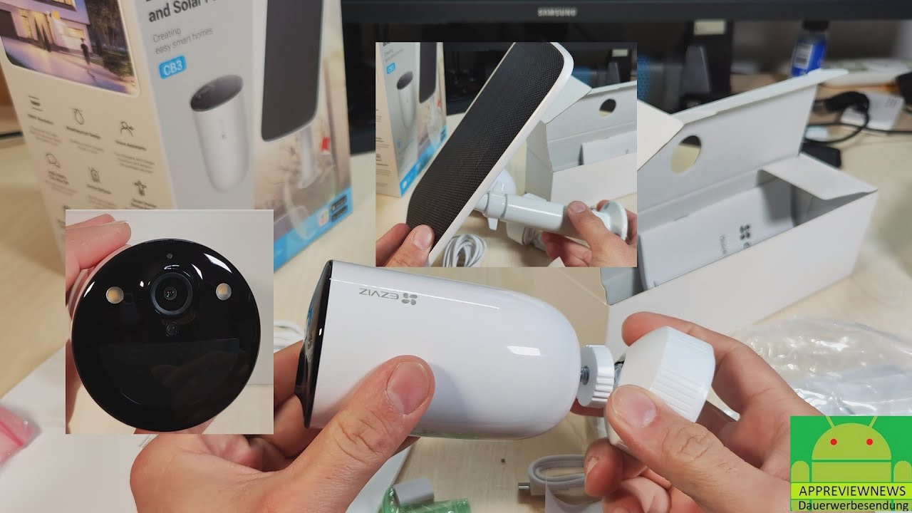 die Garten Überwachung! EZVIZ CB3 IP Akku Solar WLAN Kamera autark dank der Sonne Alarm & Nachtsicht