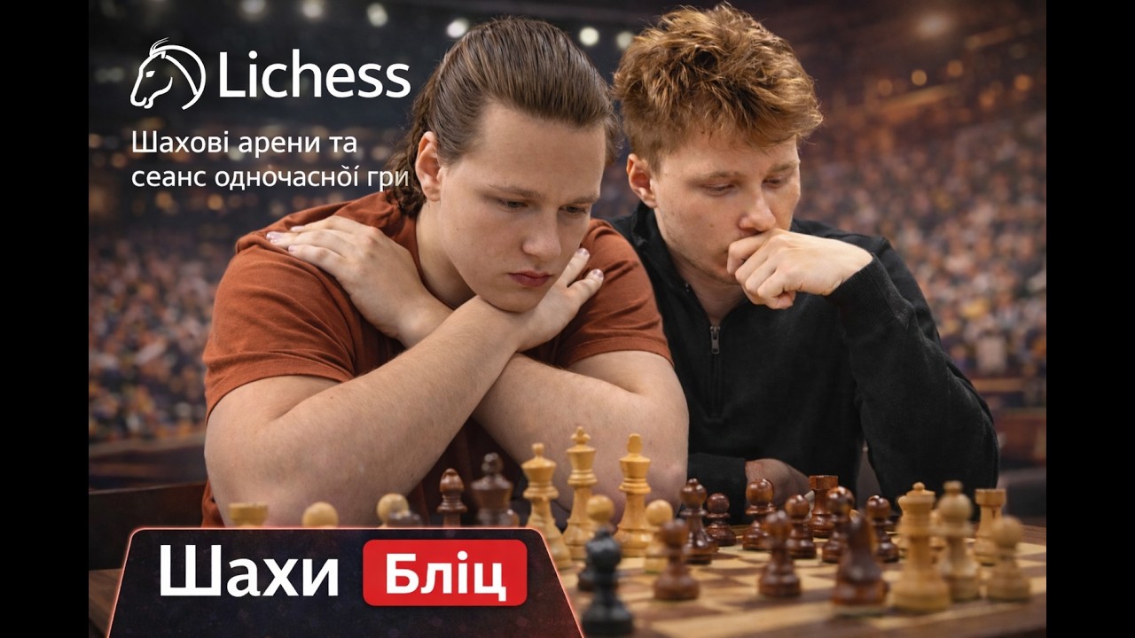 Шахові арени та сеанс одночасної гри. Шахи бліц на lichess.org!