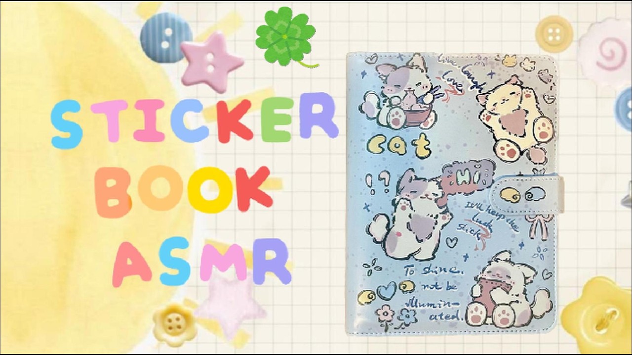 organize my sticker book with me ASMR